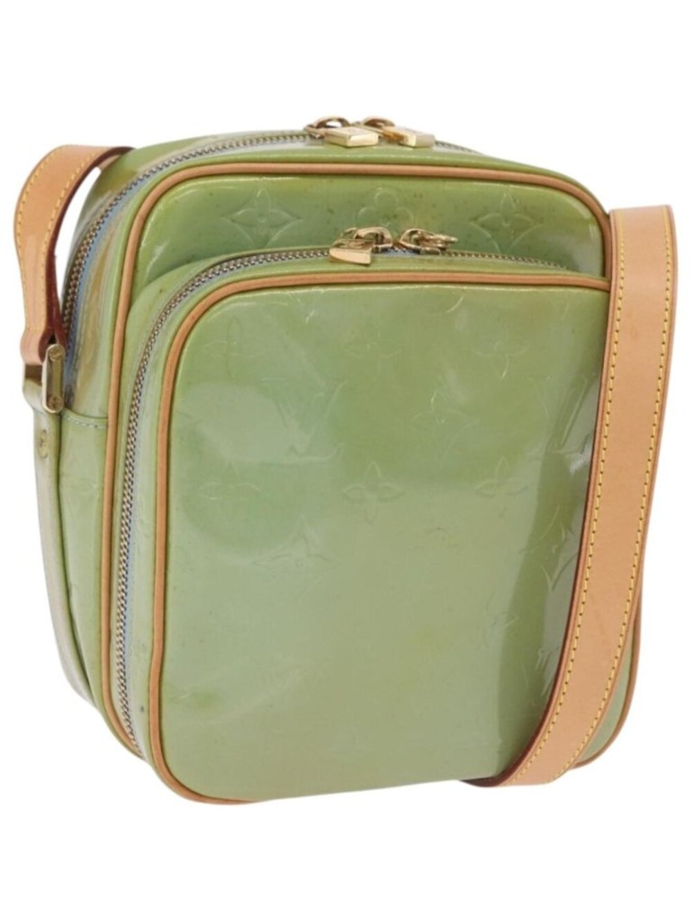LOUIS VUITTON Monogram Vernis Wooster Shoulder Bag Baby Blue